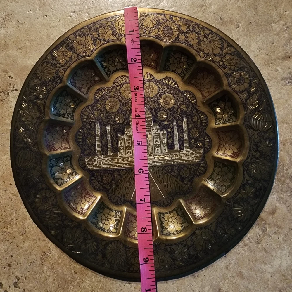 Brass Vintage Taj Mahal Wall Art
